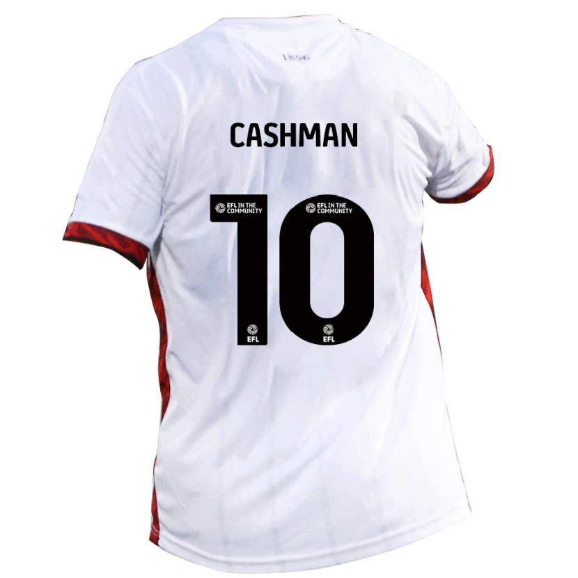 Danxen Criança Camisola Danny Cashman #10 Branco Vermelho Preto Alternativa 2025/26 Camisa