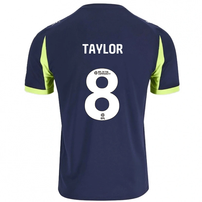 Danxen Criança Camisola Owen Taylor #8 Azul Marinho Verde Fluorescente Alternativa 2025/26 Camisa