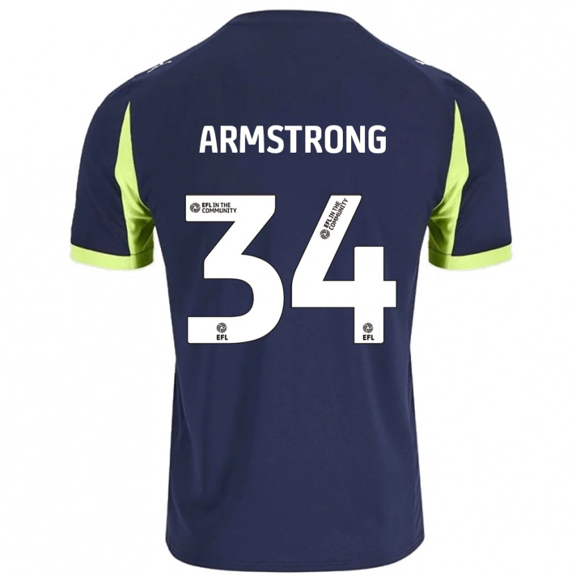Danxen Criança Camisola Oliver Armstrong #34 Azul Marinho Verde Fluorescente Alternativa 2025/26 Camisa