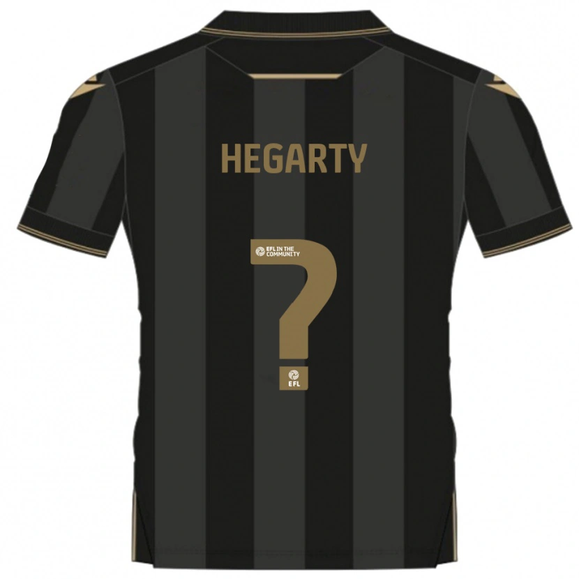 Danxen Criança Camisola Fletcher Hegarty #0 Preto Dourado Alternativa 2025/26 Camisa