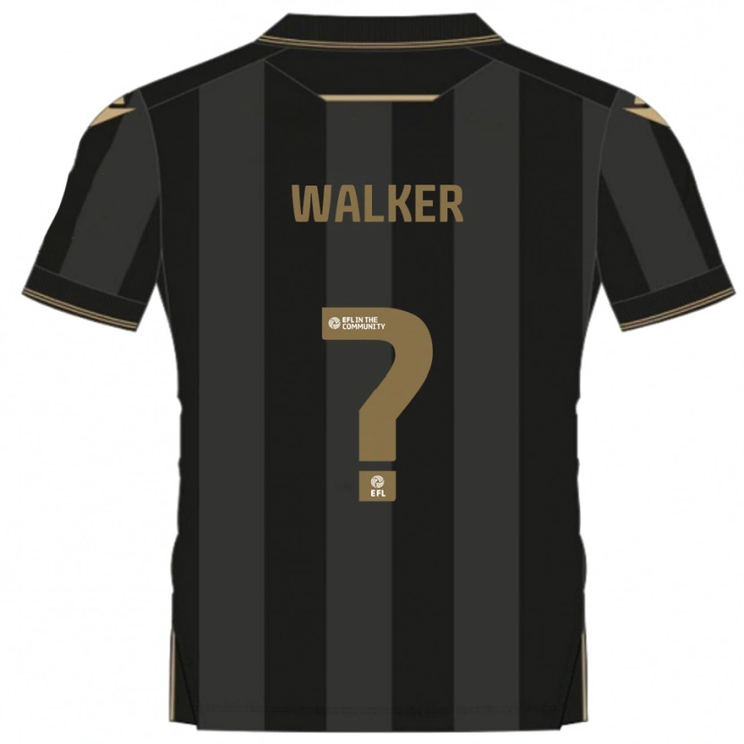 Danxen Criança Camisola Jonah Walker #0 Preto Dourado Alternativa 2025/26 Camisa