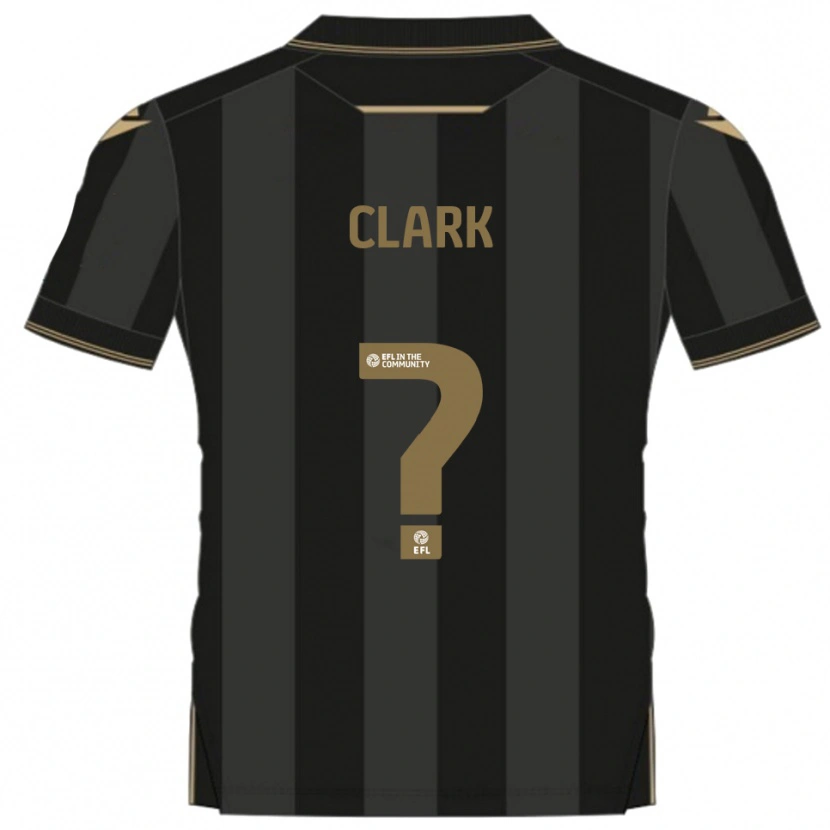 Danxen Criança Camisola Ben Clark #0 Preto Dourado Alternativa 2025/26 Camisa