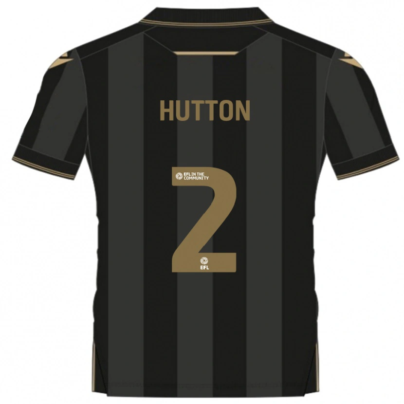 Danxen Criança Camisola Remeao Hutton #2 Preto Dourado Alternativa 2025/26 Camisa
