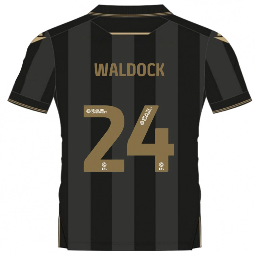 Danxen Criança Camisola Harry Waldock #24 Preto Dourado Alternativa 2025/26 Camisa