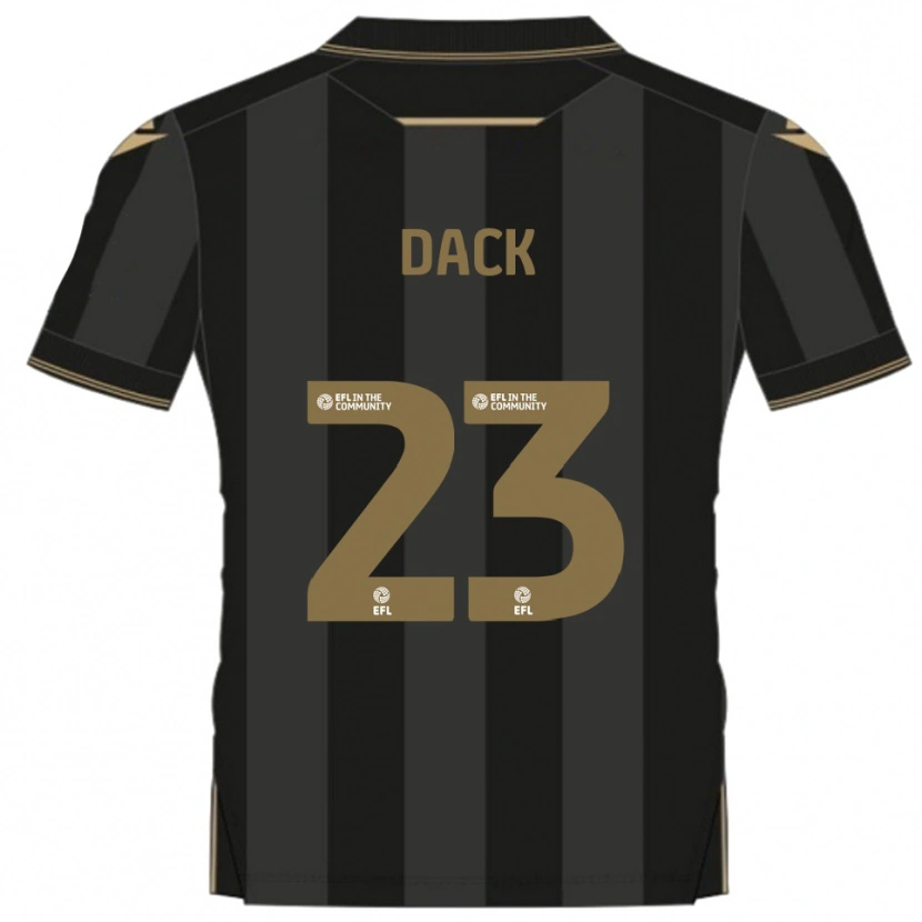 Danxen Criança Camisola Bradley Dack #23 Preto Dourado Alternativa 2025/26 Camisa