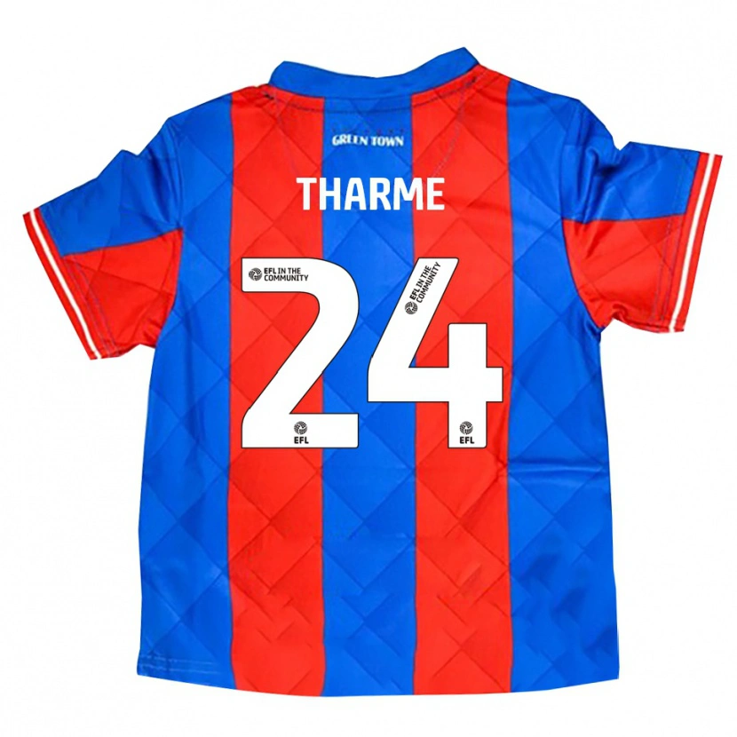 Danxen Criança Camisola Doug Tharme #24 Azul Vermelho Branco Alternativa 2025/26 Camisa