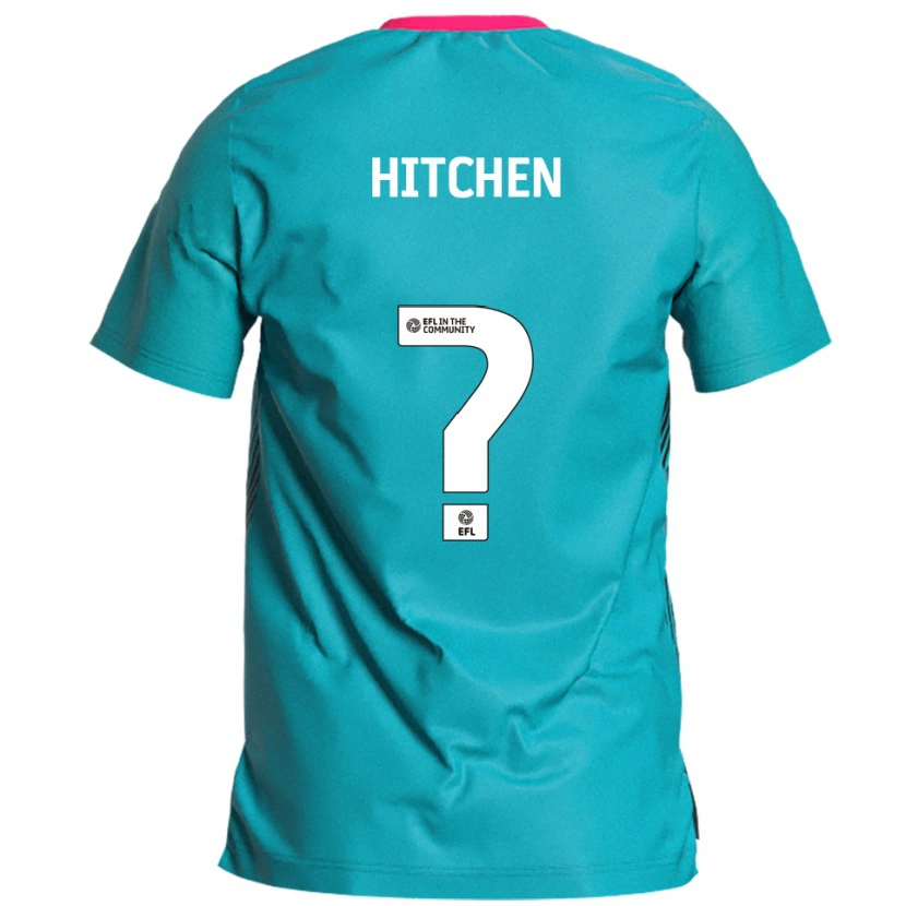 Danxen Criança Camisola Rebecca Hitchen #0 Azul Celeste Rosa Alternativa 2025/26 Camisa