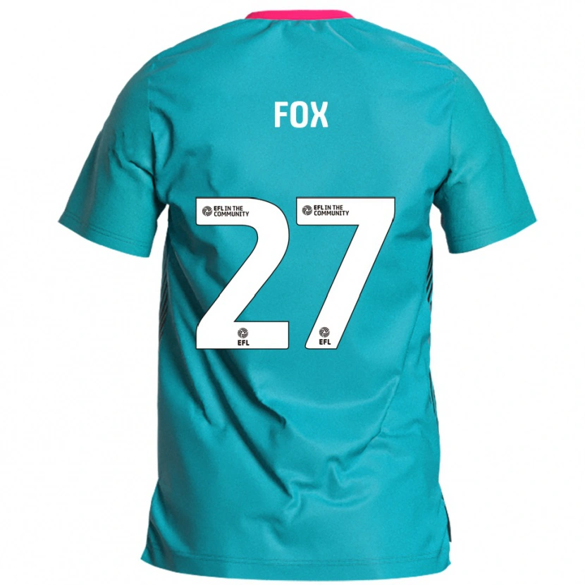 Danxen Criança Camisola Ben Fox #27 Azul Celeste Rosa Alternativa 2025/26 Camisa