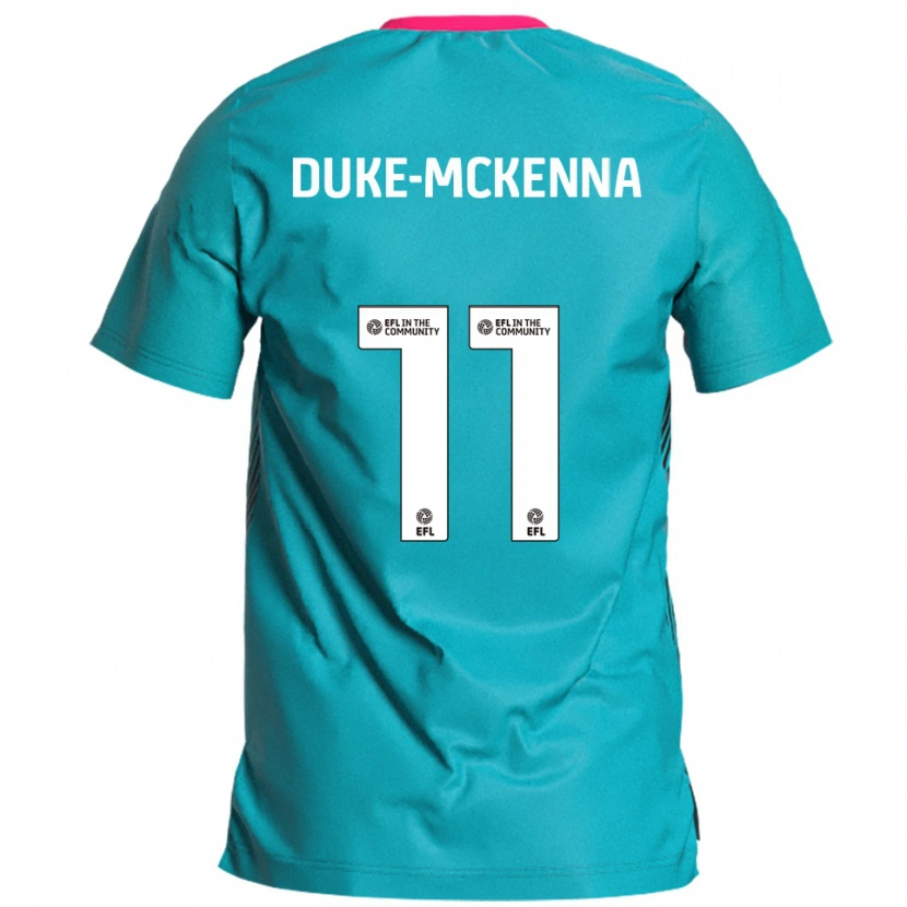 Danxen Criança Camisola Stephen Duke-Mckenna #11 Azul Celeste Rosa Alternativa 2025/26 Camisa