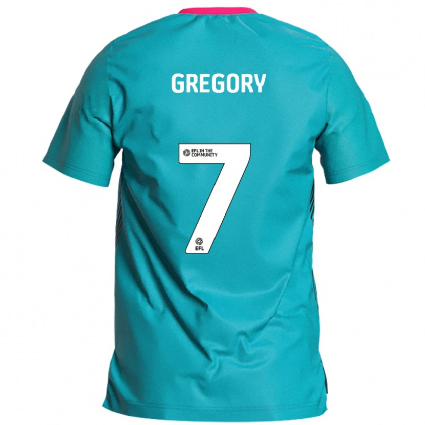 Danxen Criança Camisola Chester Gregory #7 Azul Celeste Rosa Alternativa 2025/26 Camisa