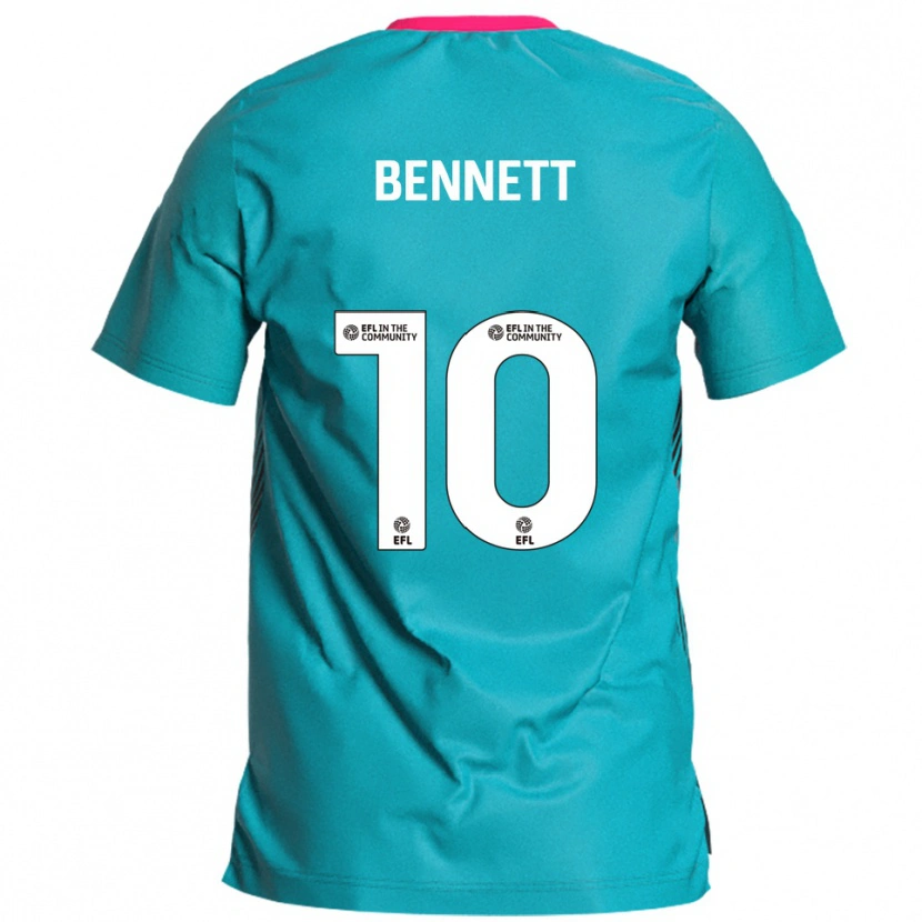 Danxen Criança Camisola Mason Bennett #10 Azul Celeste Rosa Alternativa 2025/26 Camisa