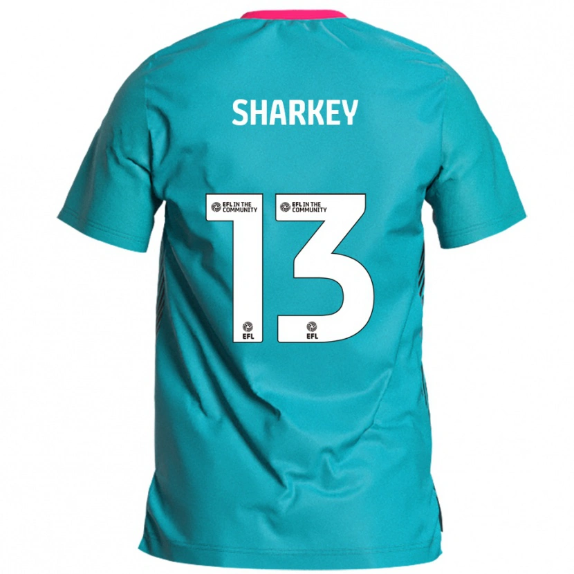 Danxen Criança Camisola Toby Sharkey #13 Azul Celeste Rosa Alternativa 2025/26 Camisa