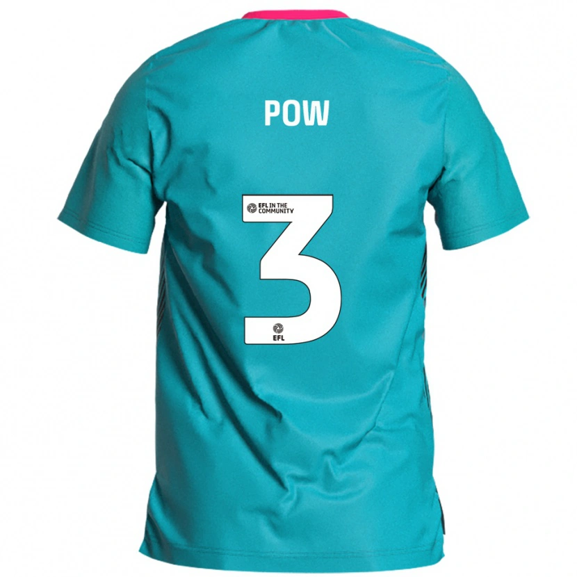 Danxen Criança Camisola Adam Pow #3 Azul Celeste Rosa Alternativa 2025/26 Camisa