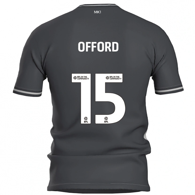 Danxen Criança Camisola Luke Offord #15 Cinza Prata Alternativa 2025/26 Camisa
