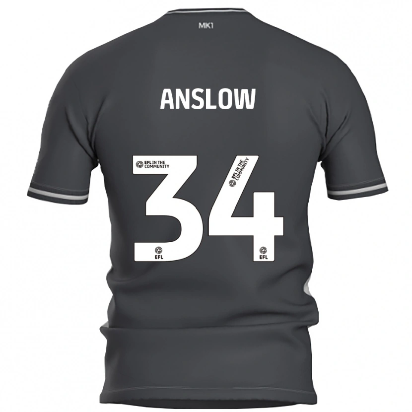 Danxen Criança Camisola Lauren Anslow #34 Cinza Prata Alternativa 2025/26 Camisa