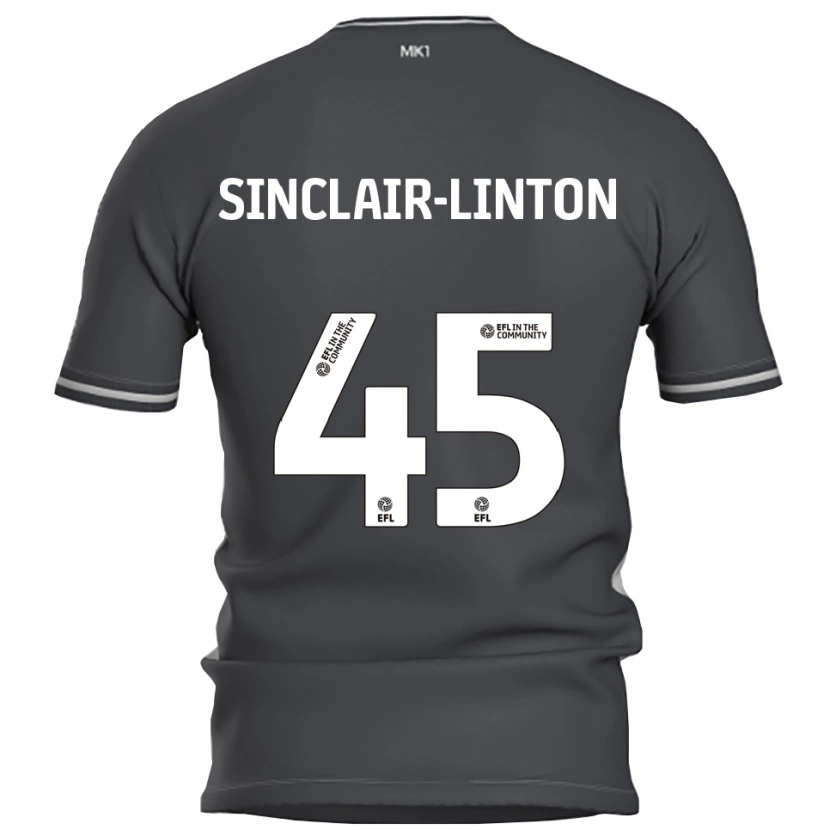 Danxen Criança Camisola Kobe Sinclair-Linton #45 Cinza Prata Alternativa 2025/26 Camisa