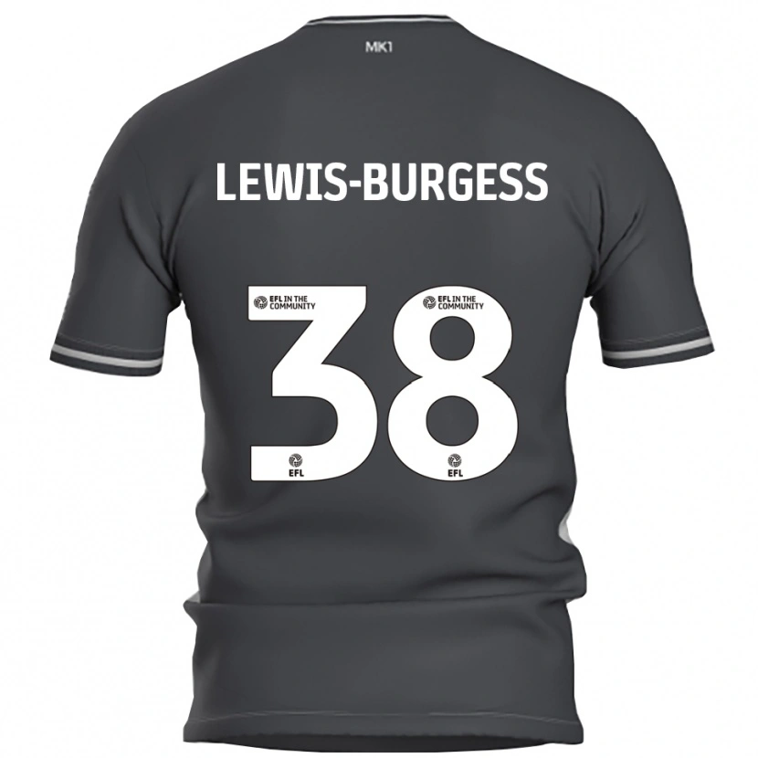 Danxen Criança Camisola Keon Lewis-Burgess #38 Cinza Prata Alternativa 2025/26 Camisa