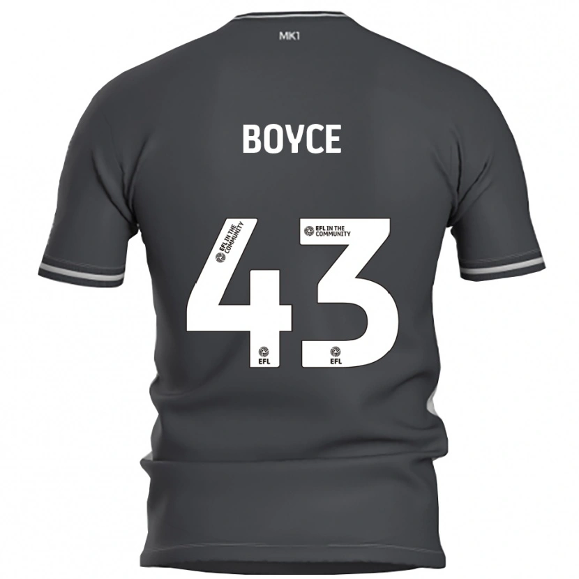 Danxen Criança Camisola Kyle Boyce #43 Cinza Prata Alternativa 2025/26 Camisa