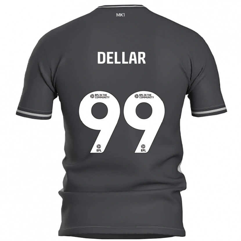 Danxen Criança Camisola Megan Dellar #99 Cinza Prata Alternativa 2025/26 Camisa