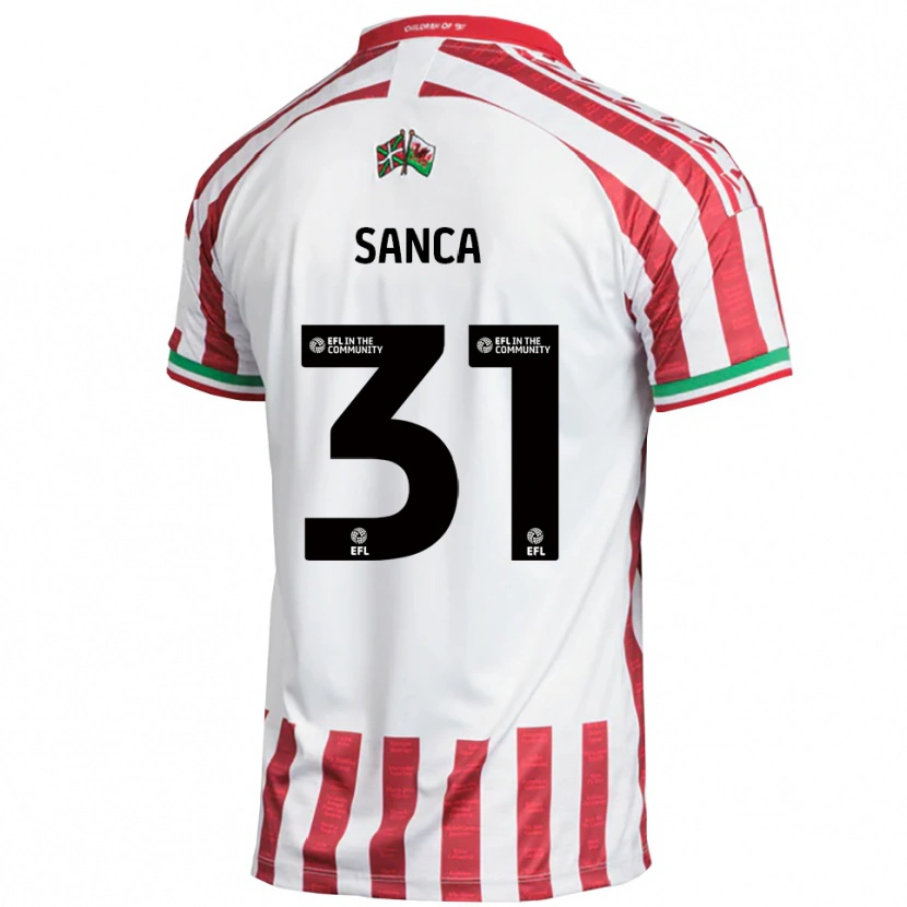 Danxen Criança Camisola Nelson Sanca #31 Vermelho Branco Alternativa 2025/26 Camisa