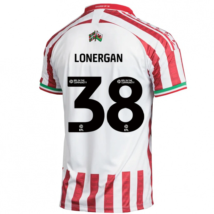 Danxen Criança Camisola Riley Lonergan #38 Vermelho Branco Alternativa 2025/26 Camisa