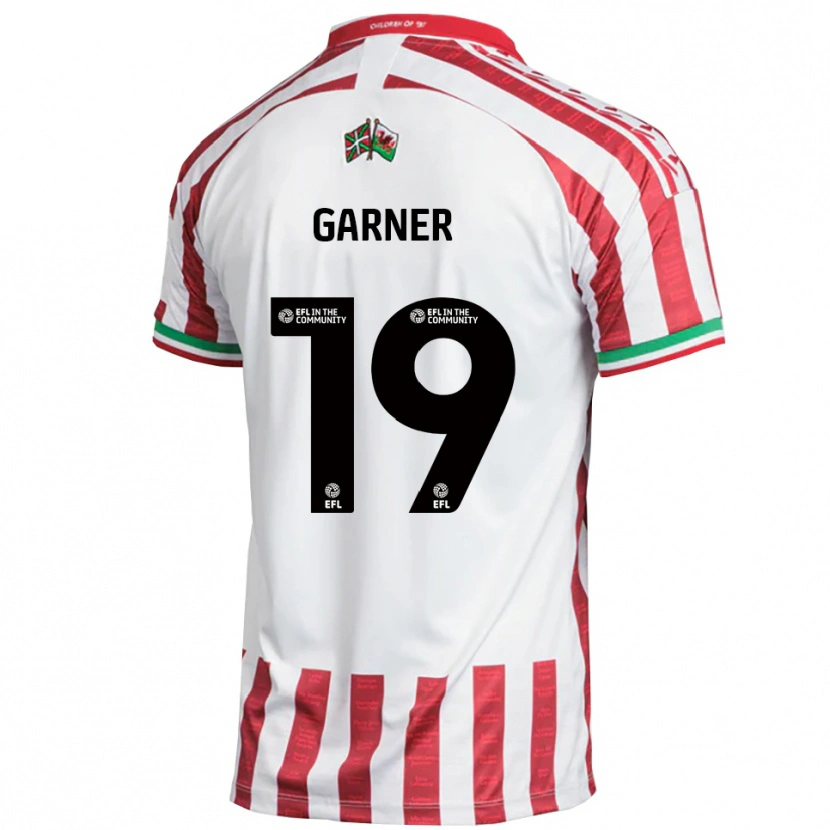 Danxen Criança Camisola Gerard Garner #19 Vermelho Branco Alternativa 2025/26 Camisa