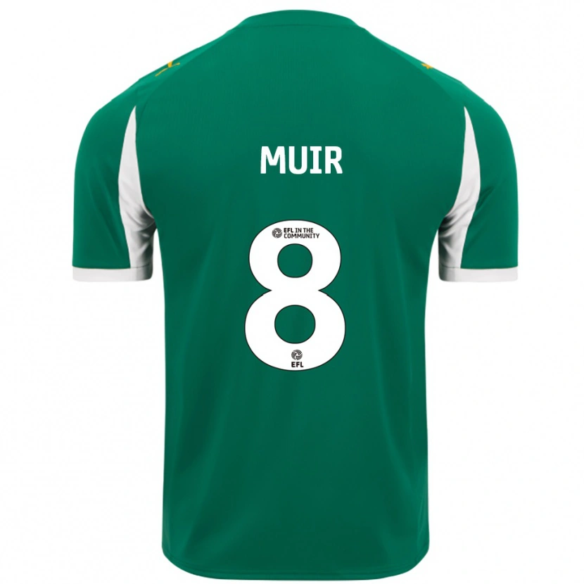 Danxen Criança Camisola Kameron Muir #8 Verde Branco Alternativa 2025/26 Camisa