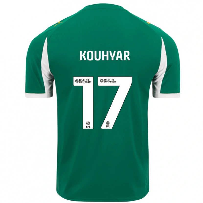 Danxen Criança Camisola Maziar Kouhyar #17 Verde Branco Alternativa 2025/26 Camisa