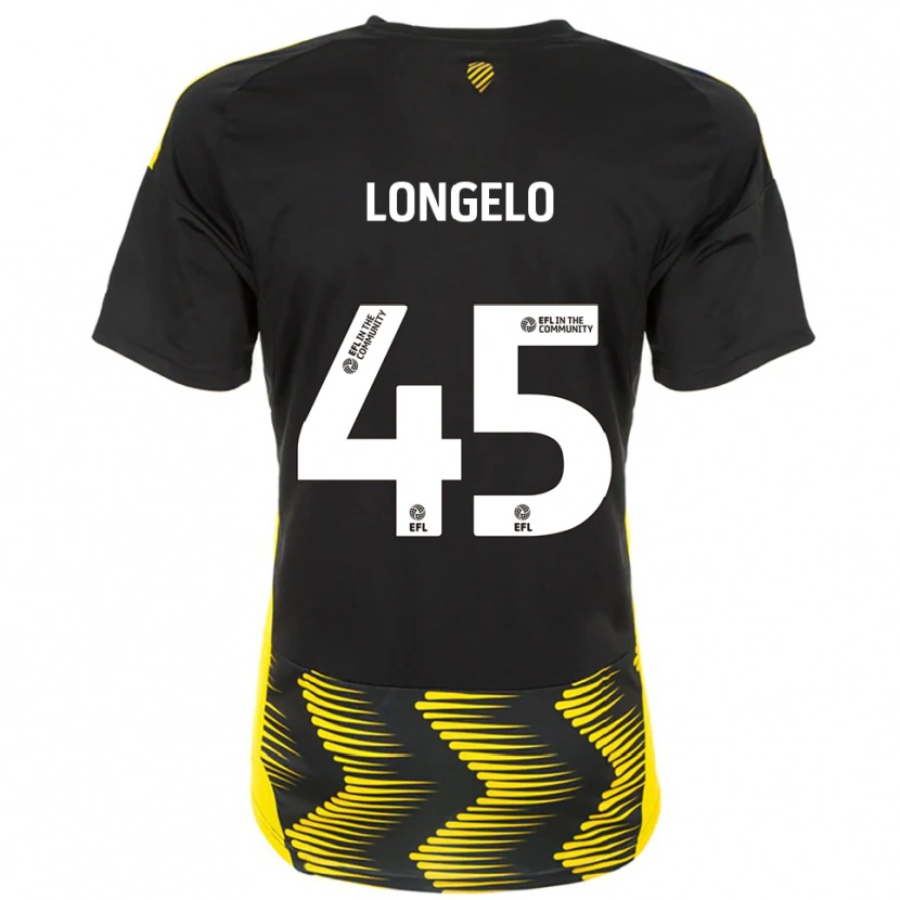 Danxen Criança Camisola Rosaire Longelo #45 Preto Amarelo Alternativa 2025/26 Camisa