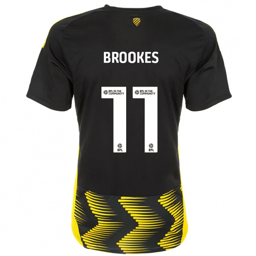 Danxen Criança Camisola Evie Brookes #11 Preto Amarelo Alternativa 2025/26 Camisa