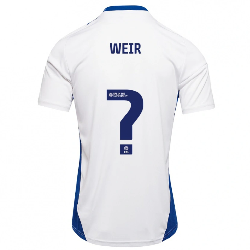 Danxen Criança Camisola Taye Weir #0 Branco Azul Alternativa 2025/26 Camisa