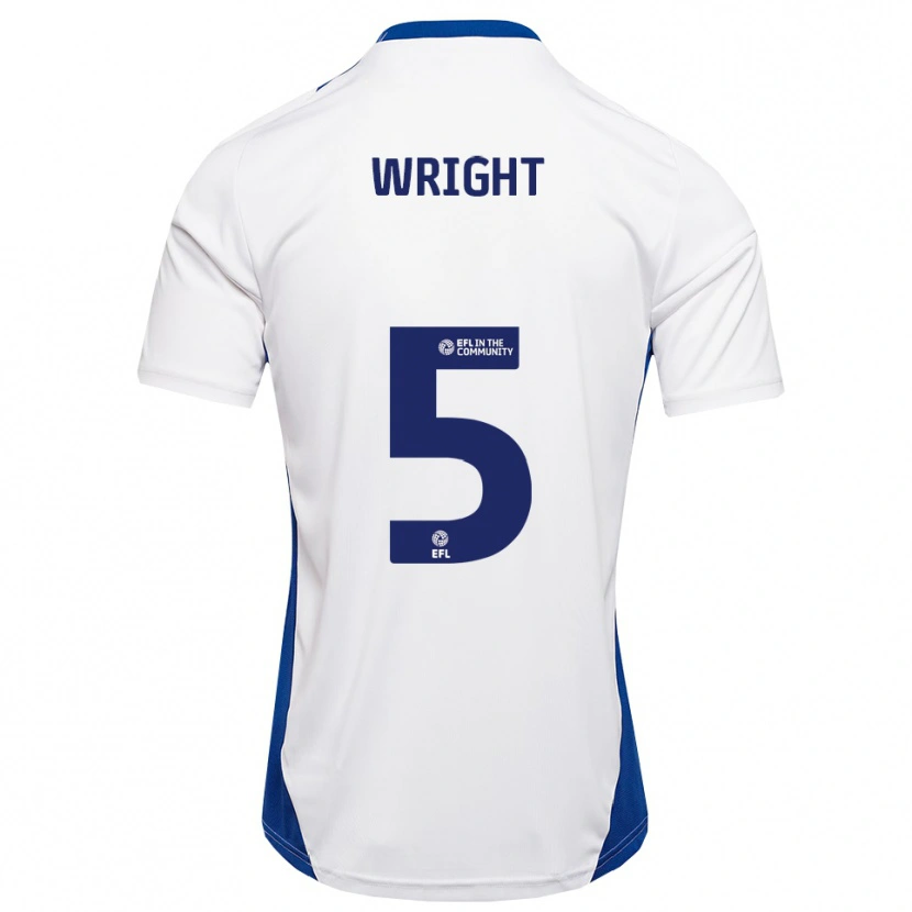 Danxen Criança Camisola Will Wright #5 Branco Azul Alternativa 2025/26 Camisa