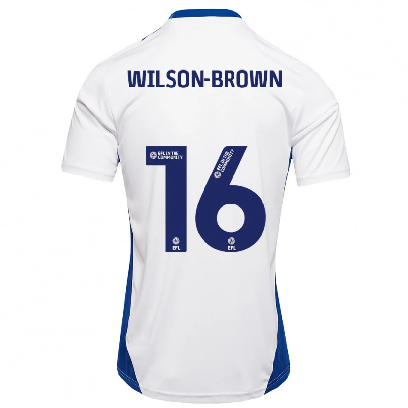 Danxen Criança Camisola Tom Wilson-Brown #16 Branco Azul Alternativa 2025/26 Camisa