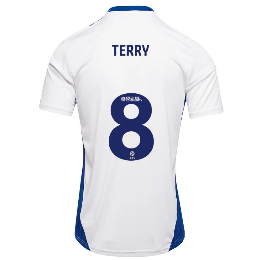 Danxen Criança Camisola Josh Terry #8 Branco Azul Alternativa 2025/26 Camisa