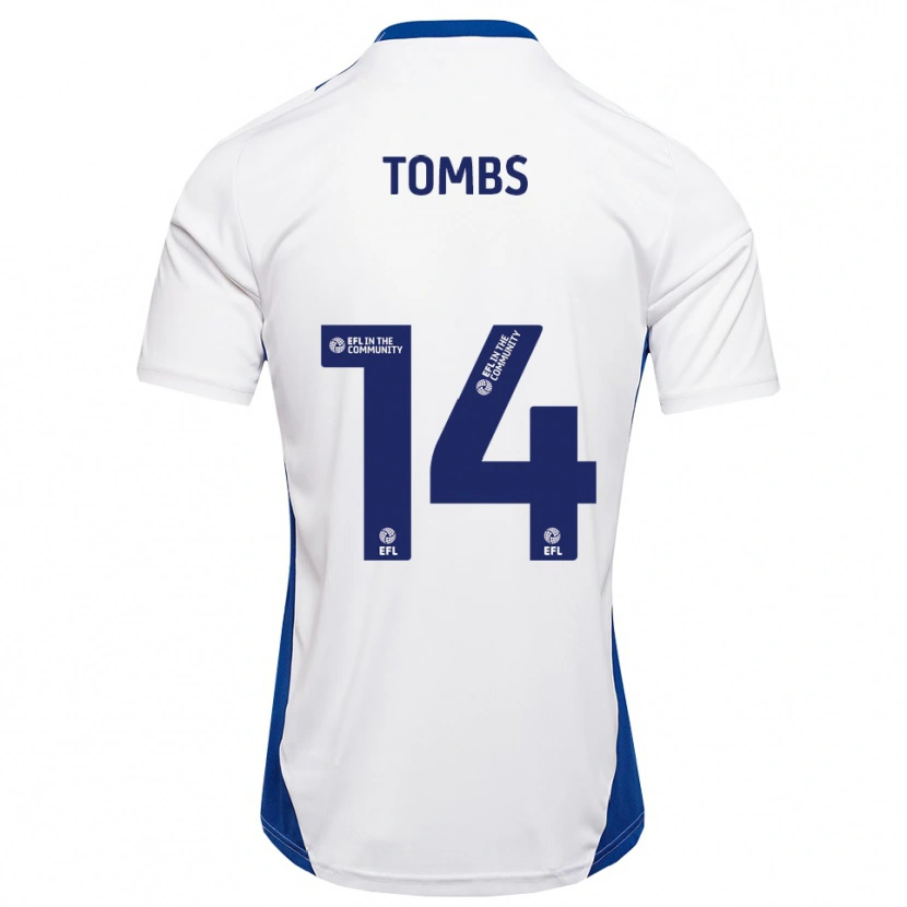 Danxen Criança Camisola Finlay Tombs #14 Branco Azul Alternativa 2025/26 Camisa