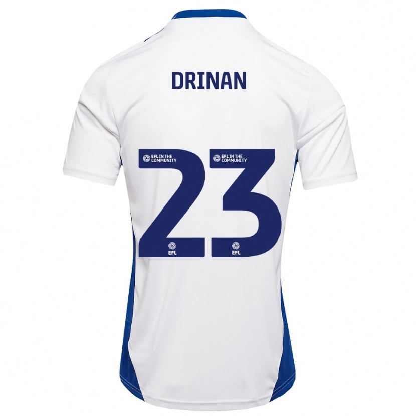 Danxen Criança Camisola Aaron Drinan #23 Branco Azul Alternativa 2025/26 Camisa
