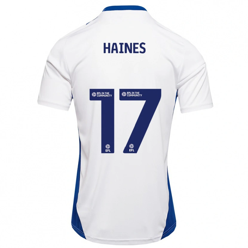 Danxen Criança Camisola Elise Haines #17 Branco Azul Alternativa 2025/26 Camisa