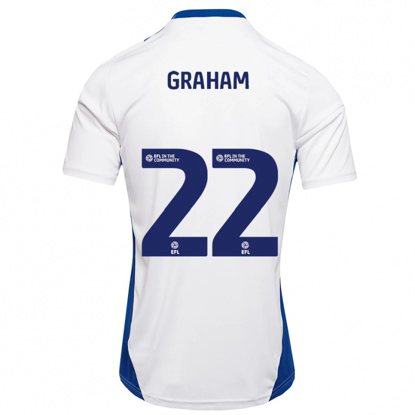 Danxen Criança Camisola Jess Graham #22 Branco Azul Alternativa 2025/26 Camisa