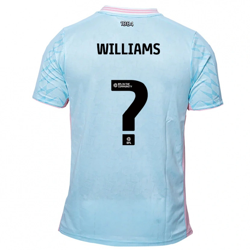 Danxen Criança Camisola Laura Williams #0 Azul Celeste Rosa Alternativa 2025/26 Camisa