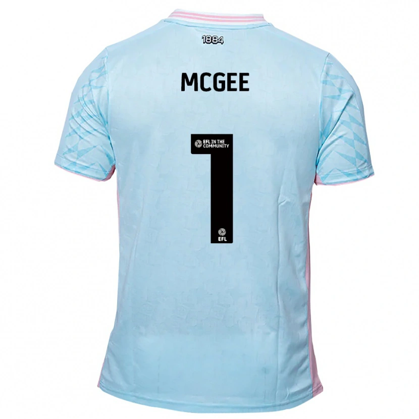 Danxen Criança Camisola Luke Mcgee #1 Azul Celeste Rosa Alternativa 2025/26 Camisa