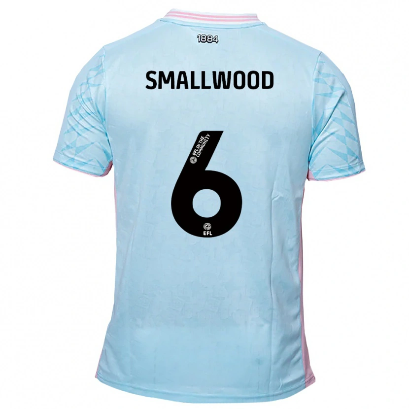 Danxen Criança Camisola Richard Smallwood #6 Azul Celeste Rosa Alternativa 2025/26 Camisa