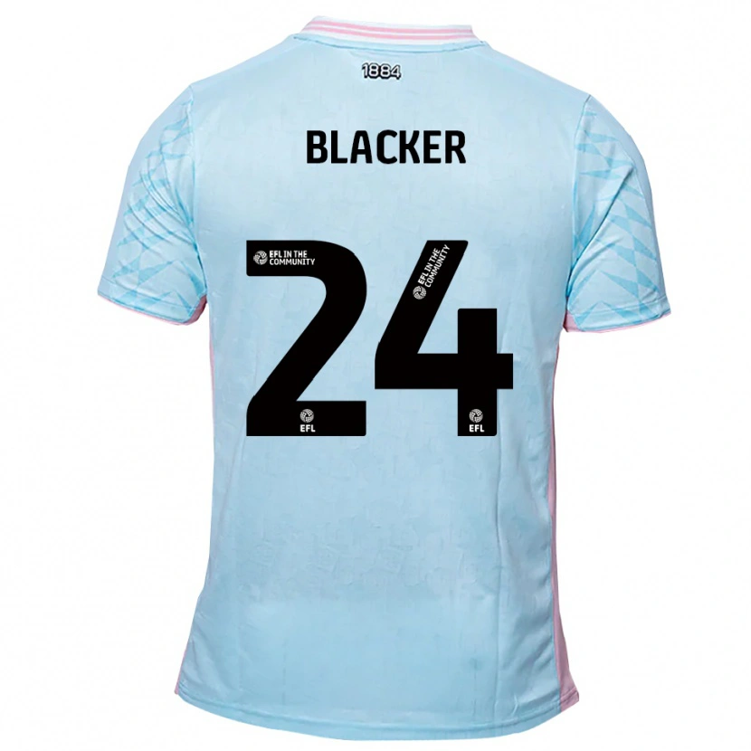 Danxen Criança Camisola Billy Blacker #24 Azul Celeste Rosa Alternativa 2025/26 Camisa