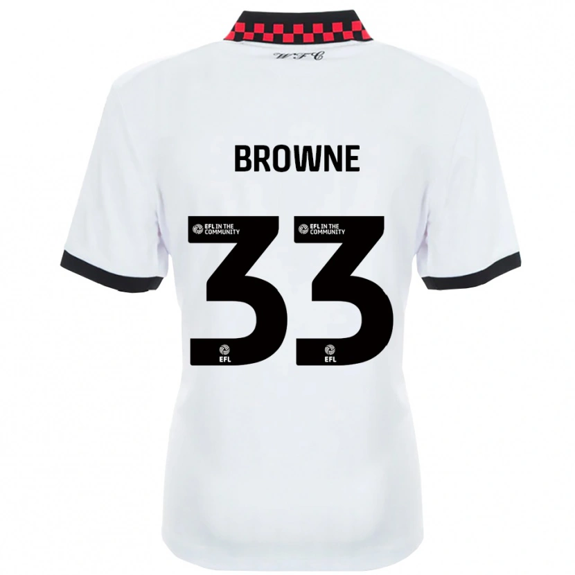 Danxen Criança Camisola Rico Browne #33 Branco Preto Alternativa 2025/26 Camisa