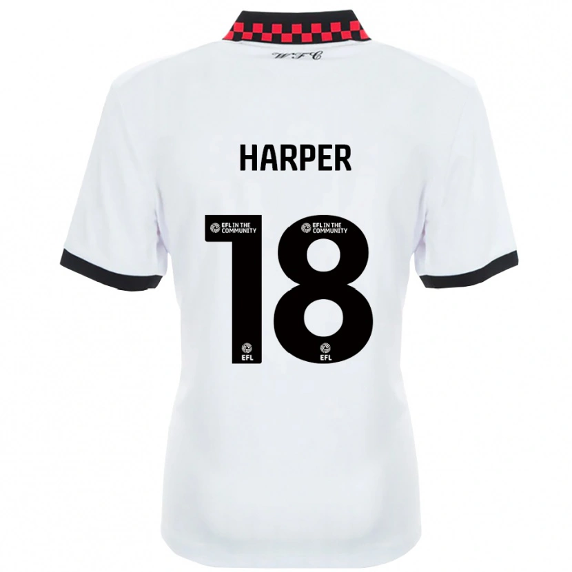 Danxen Criança Camisola Vincent Harper #18 Branco Preto Alternativa 2025/26 Camisa