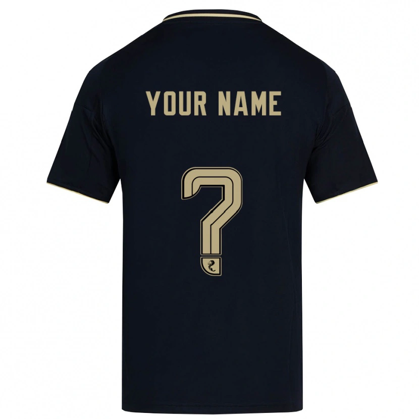 Danxen Criança Camisola Seu Nome #0 Azul Marinho Dourado Alternativa 2025/26 Camisa
