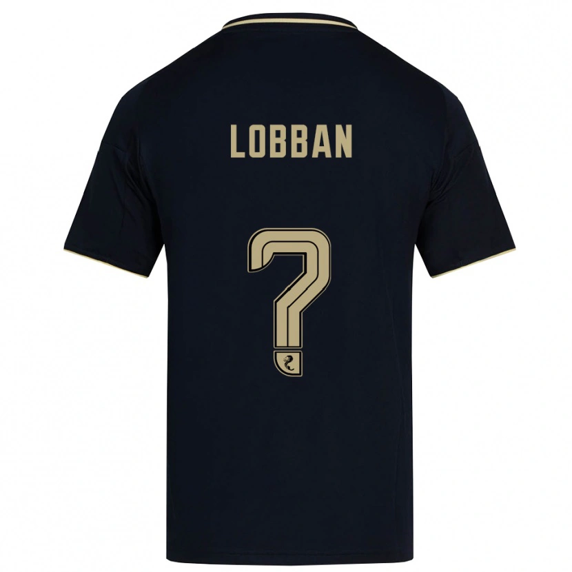Danxen Criança Camisola Dylan Lobban #0 Azul Marinho Dourado Alternativa 2025/26 Camisa