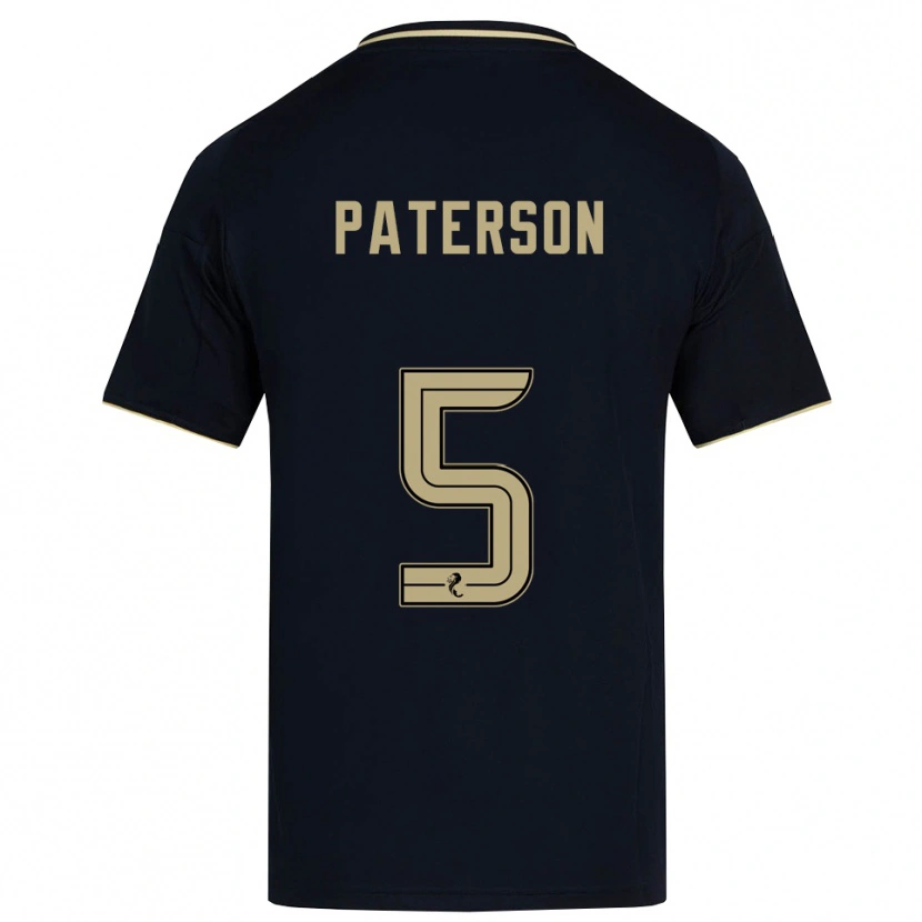 Danxen Criança Camisola Donna Paterson #5 Azul Marinho Dourado Alternativa 2025/26 Camisa