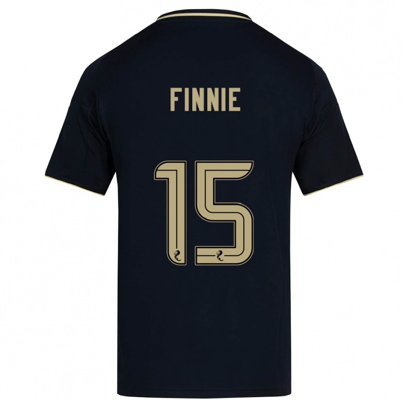 Danxen Criança Camisola Maddison Finnie #15 Azul Marinho Dourado Alternativa 2025/26 Camisa