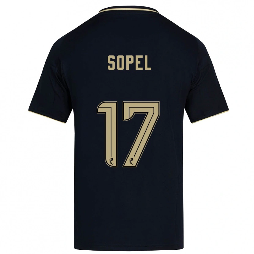Danxen Criança Camisola Nadia Sopel #17 Azul Marinho Dourado Alternativa 2025/26 Camisa