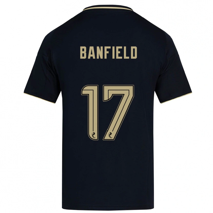 Danxen Criança Camisola Keeley Banfield #17 Azul Marinho Dourado Alternativa 2025/26 Camisa
